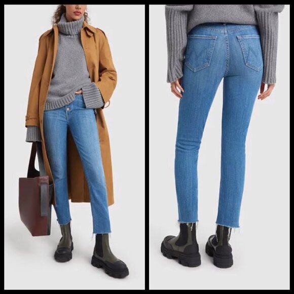 💕MOTHER💕 The Pixie Dazzler Ankle Fray Jeans ~ Beginner's Luck 32 NWOT - Picture 10 of 16